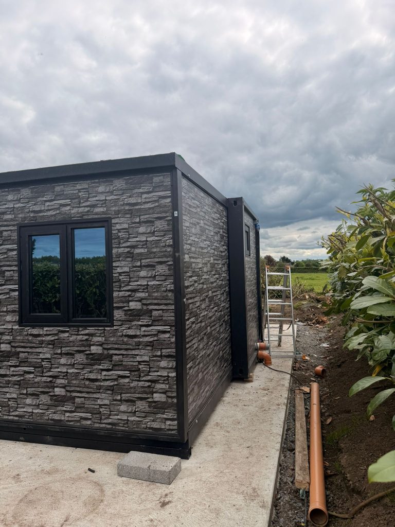Newly installed modular home in Monaleen, Limerick with premium cladding and modern design