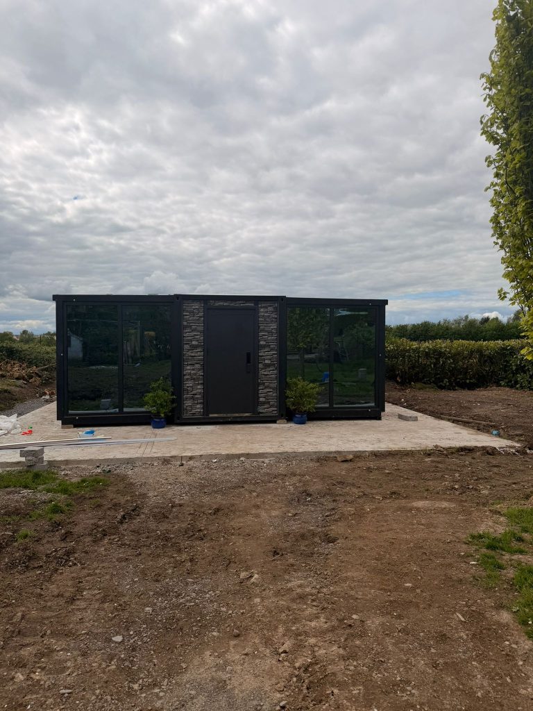 Front elevation of a 2 bedroom modular home in Monaleen, showcasing modern modular homes in Limerick